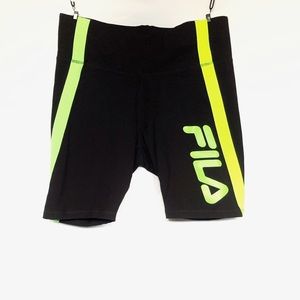 Neon Fila Bike Shorts